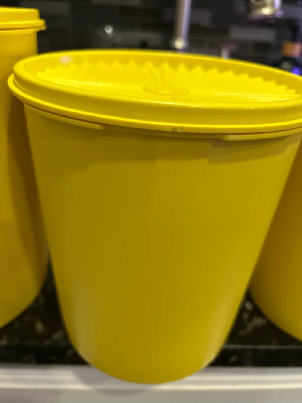 Vintage 1970’s Yellow Harvest Tupperware set of (4)